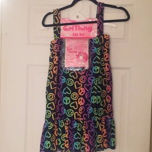 NWOT Girls Spa Set w/ terry shower wrap